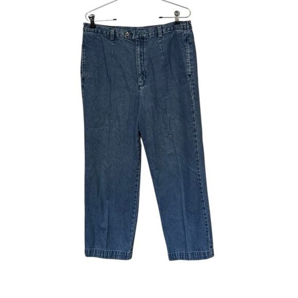 White Stag Denim Jeans Petite 14 Elastic Waist Button Zipper Classic Grannycore - Picture 2 of 6